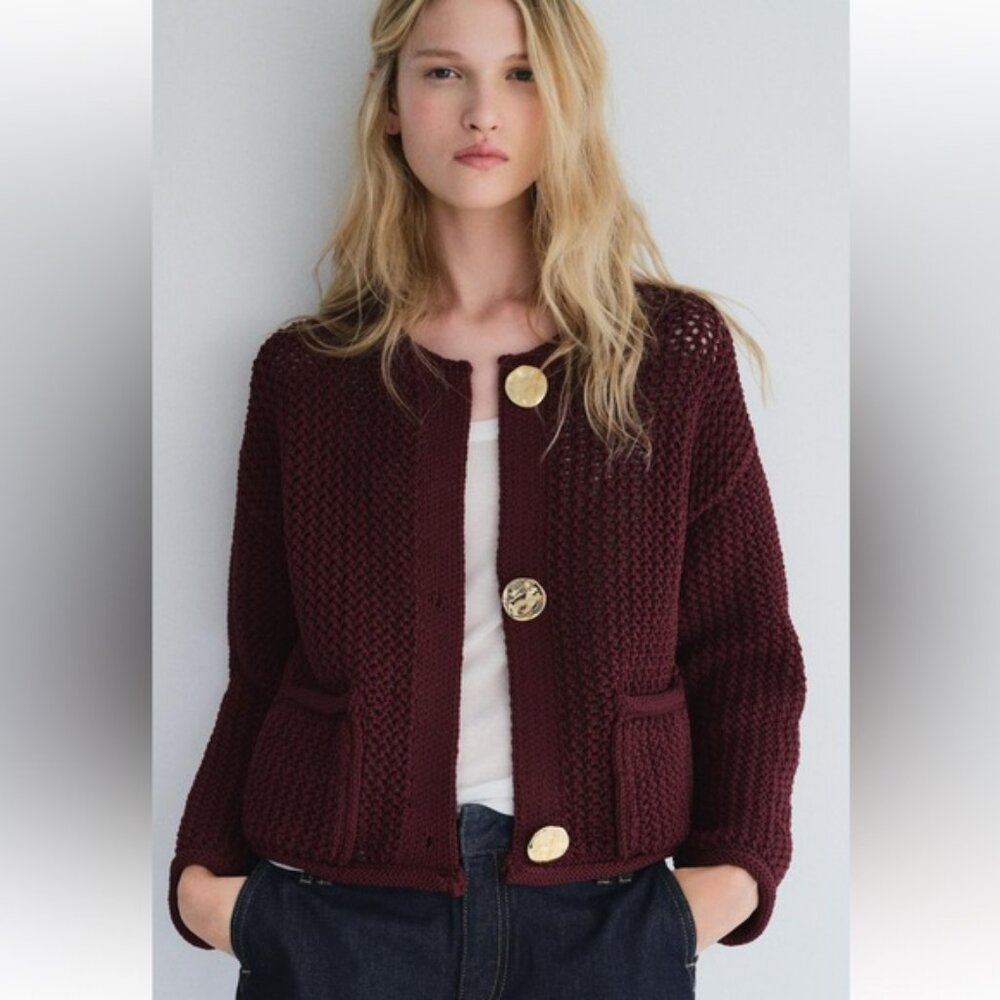 ZARA CHUNKY KNIT CARDIGAN
